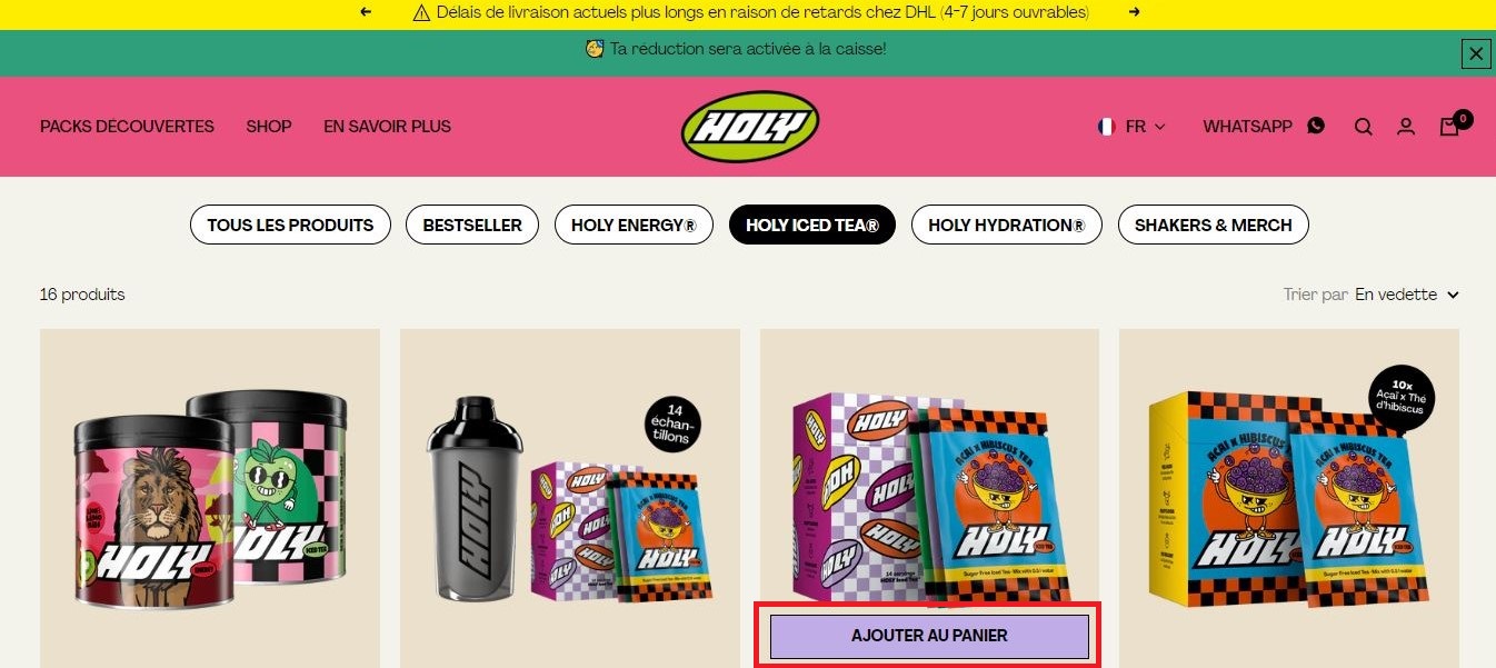 Choisir parmi une sélection de produits We Are Holy